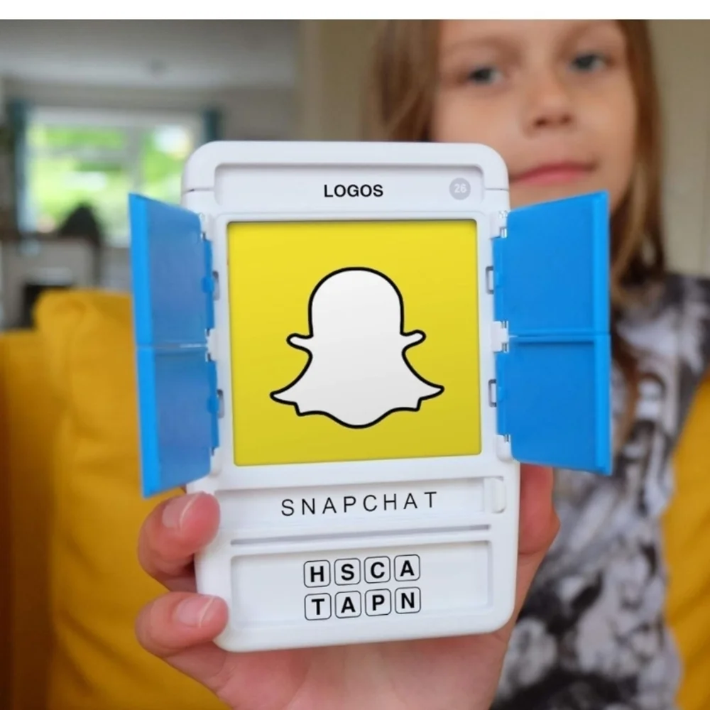 100 PICS Logos Travel Game - Guess 100 Logos Flash Cards with Slide Reveal (EUC)